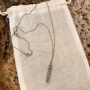 Tiffany & Co bar necklace with diamond sterling silver